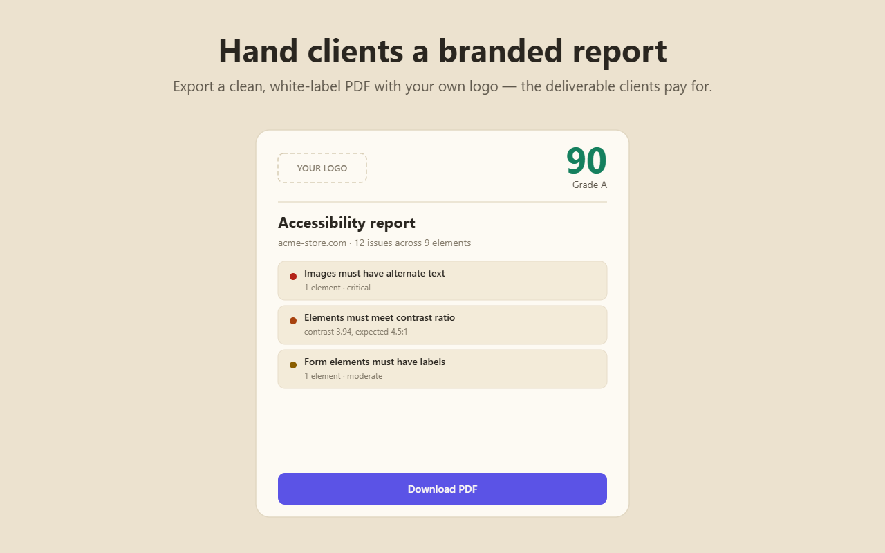 Loupe accessibility audit report