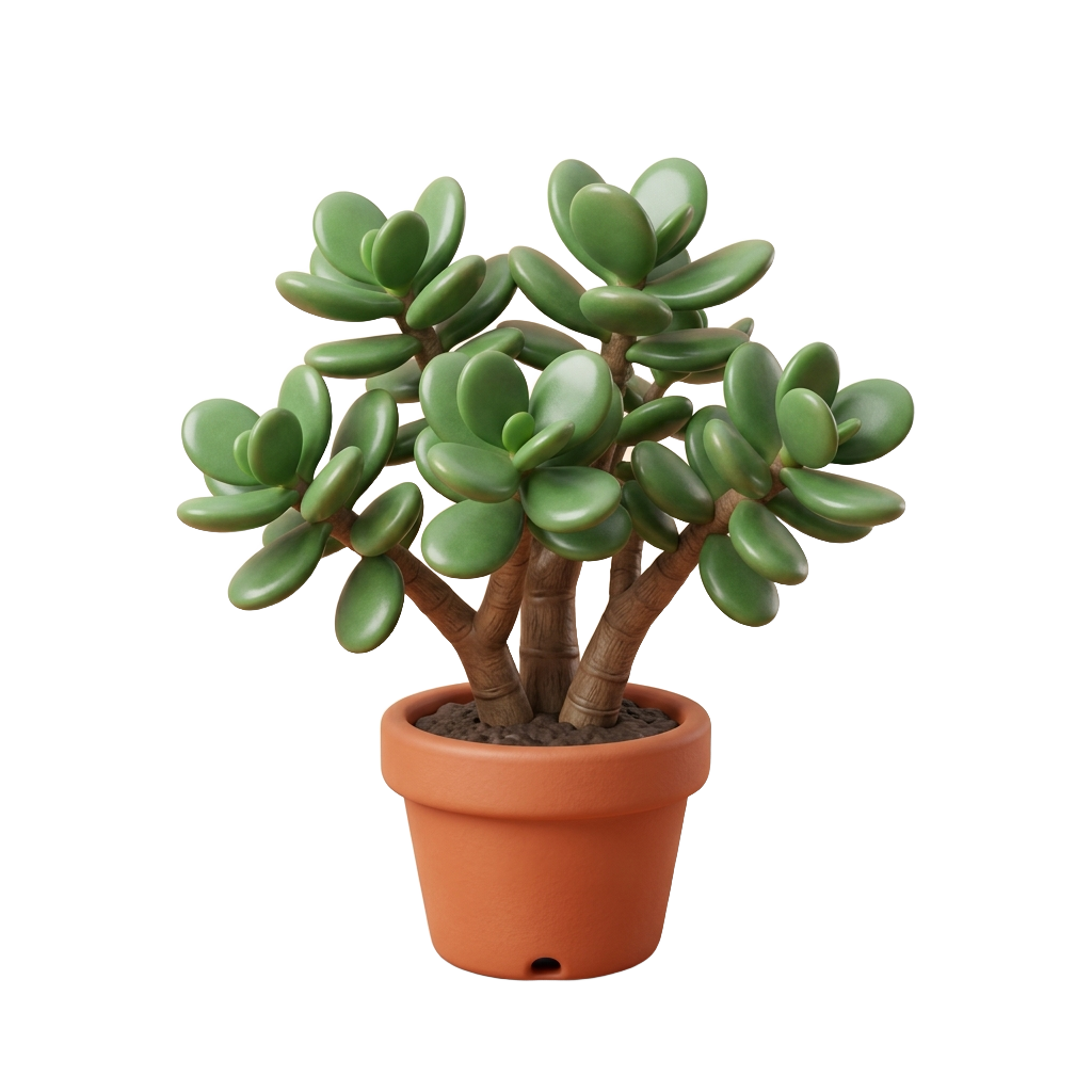 A jade plant photographed for diagnosis